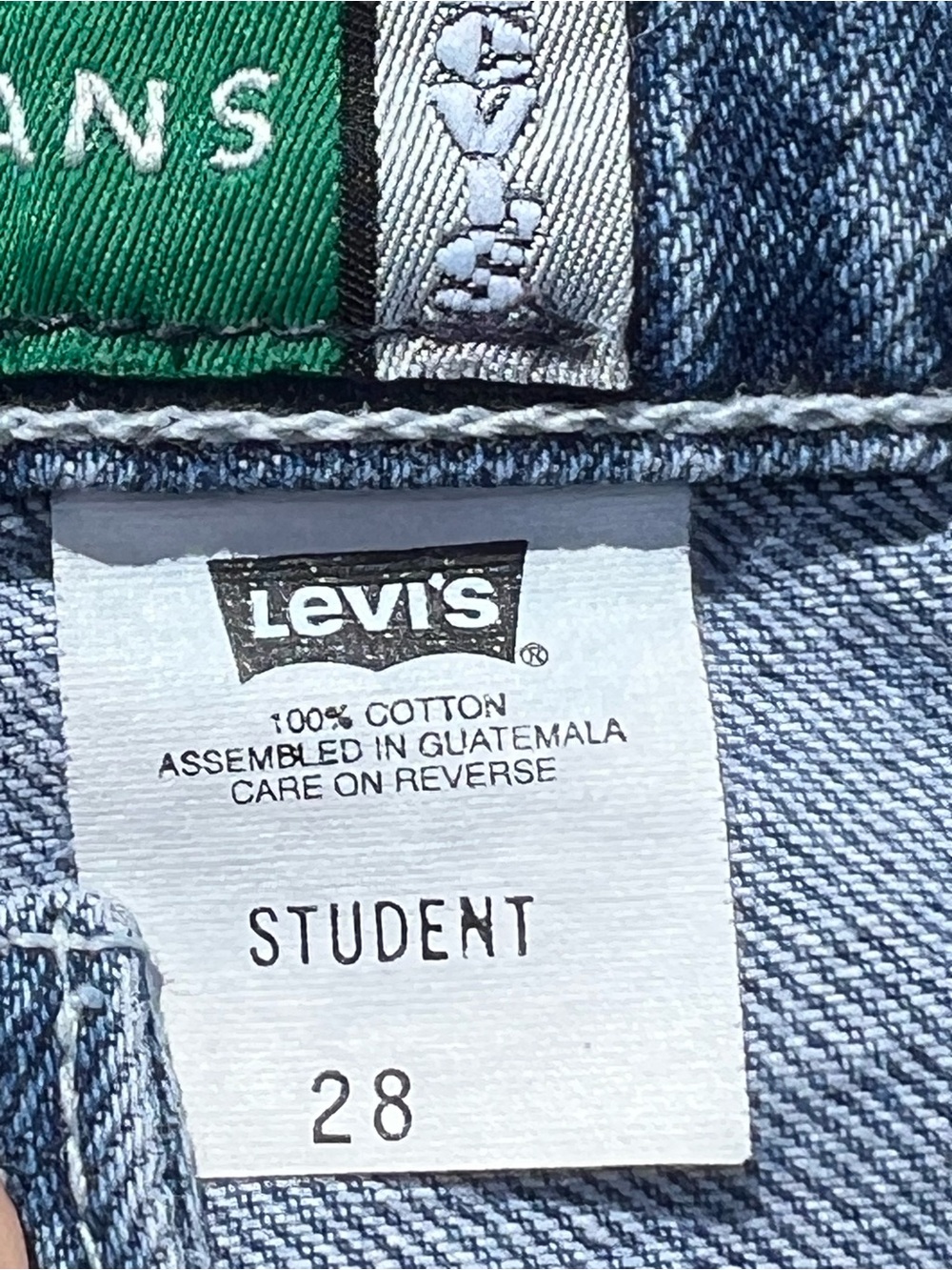 Vintage Levis Silver Tab Carpenter Jean Shorts Student Youth 28 Baggy 90s Y2K - Picture 6 of 7